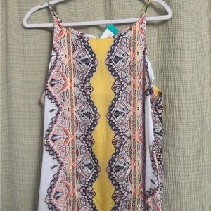 Vibrant Paisley Camisole in Yellow and Pink